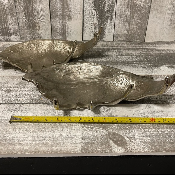 Two Threshold Elk Or Moose Antlers Silver Tone Metal - Picture 11 of 14